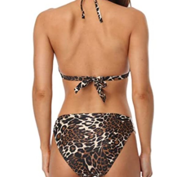 beautyin Women's Crochet Lace Bikini Two Piece Triangle Swimsuit Bathing Suits - Picture 2 of 4